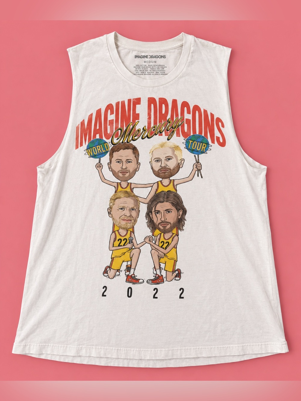 Imagine Dragons Mercury World Tour 2022 Muscle Tank Shirt Medium Concert Tee